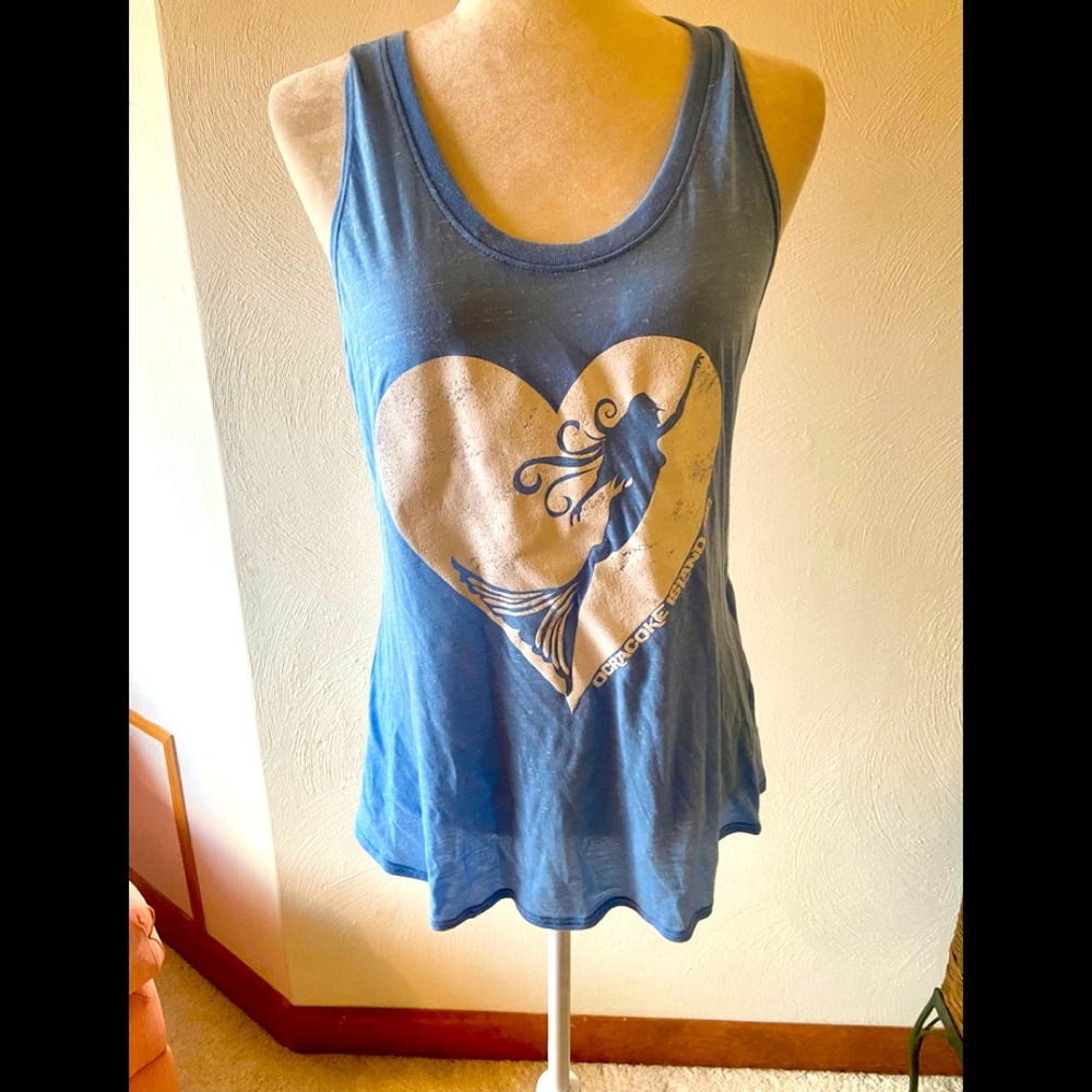 Ladies powder Mermaid tank top from Ocracoke Island, NC.